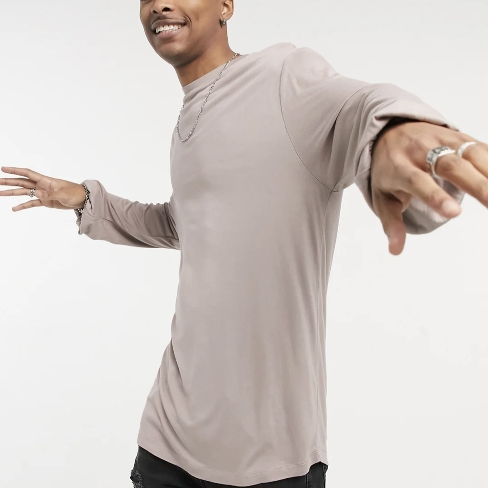 ASOS DESIGN Relaxed Long Sleeve Viscose Shirt